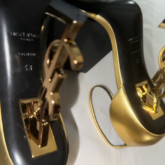 Saint Laurent Gold Women's Heels - Picture 11 of 12